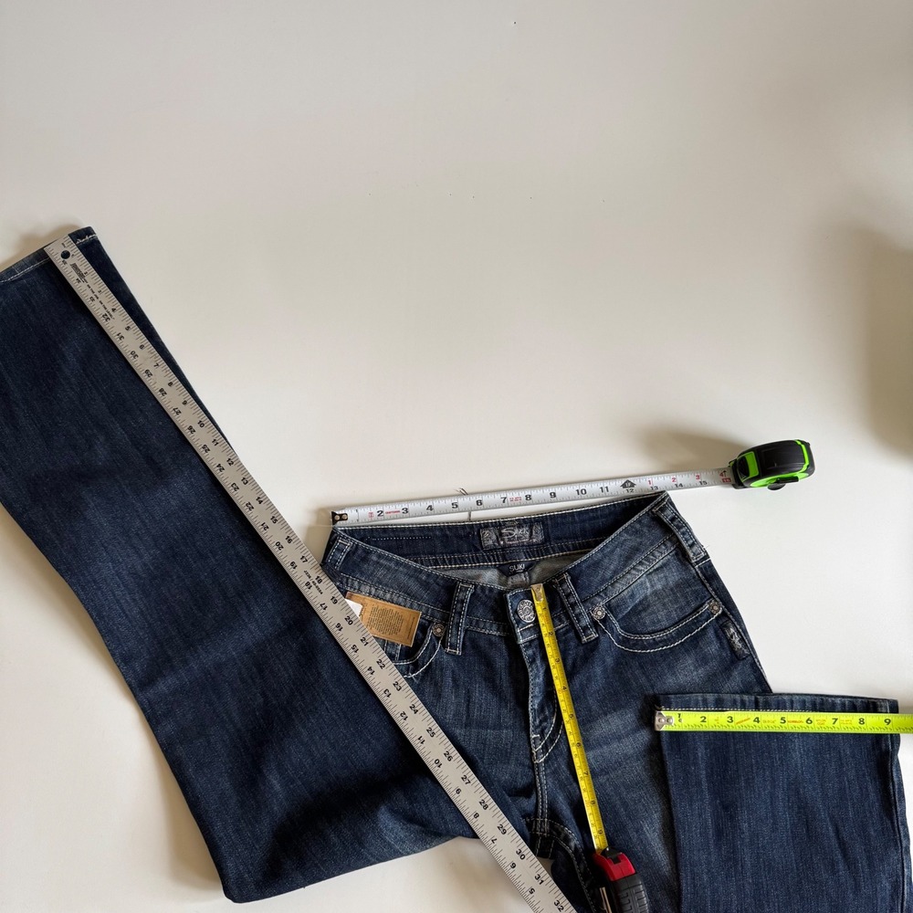 Silver Jeans Co Suki Mid Bootcut Jeans Dark Wash Fluid Denim Joga W32 L22 NEW - Picture 5 of 5